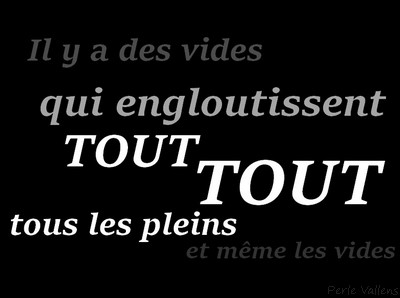 des vides - poème graphique©Perle Vallens